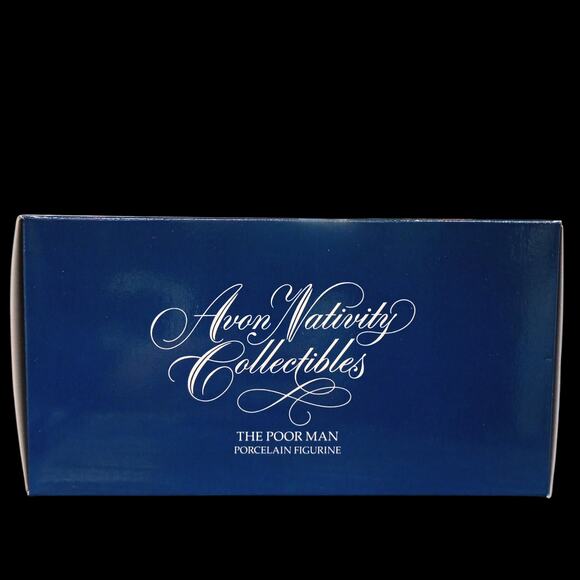 AVON Nativity Collectibles The Poor Man Figurine 1990 With Box White Porcelain - Picture 7 of 8